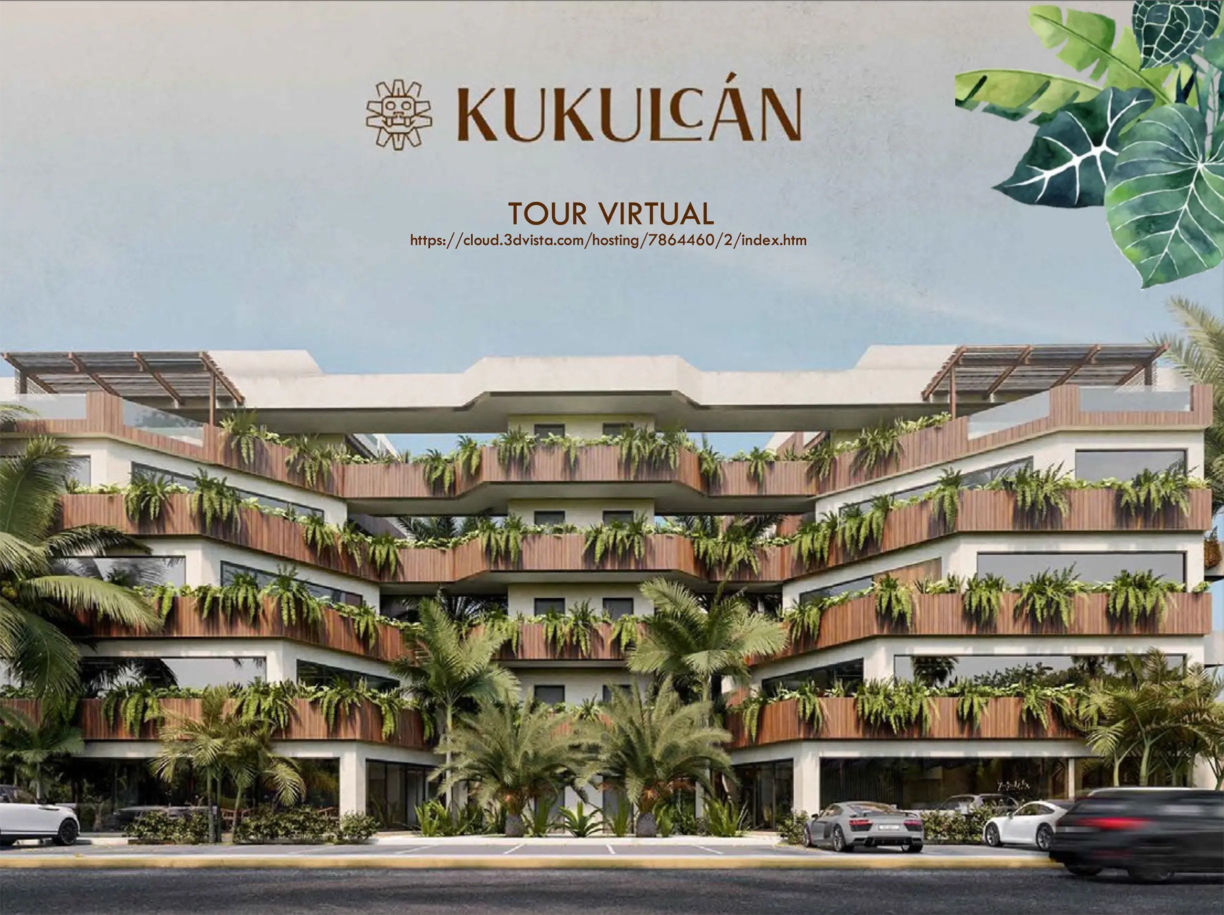 KUKULCAN development Virtual Tour for You in Tulum , Quintan Roo, México. Development pre-sale by The Coral Properties. Logo.