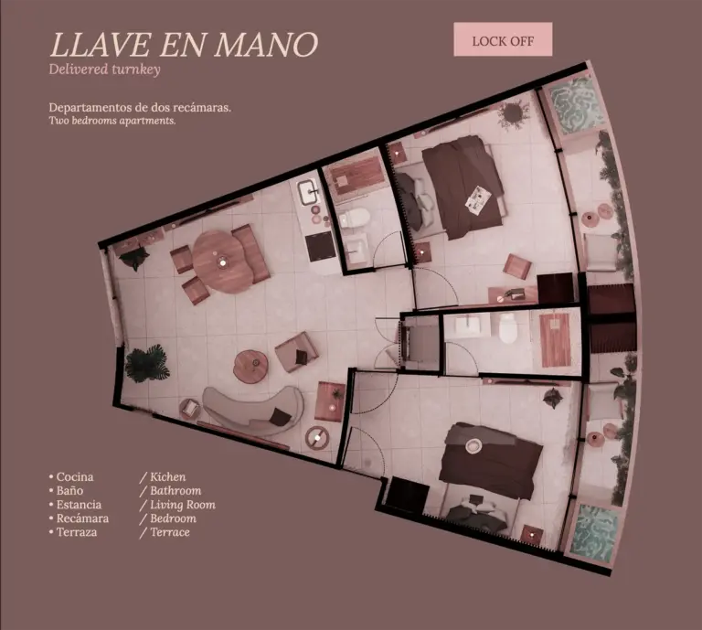 Typologie from 72.00 up to 103.50 square meters, ZYANYA in Tulum. Development pre sale by The Coral Properties