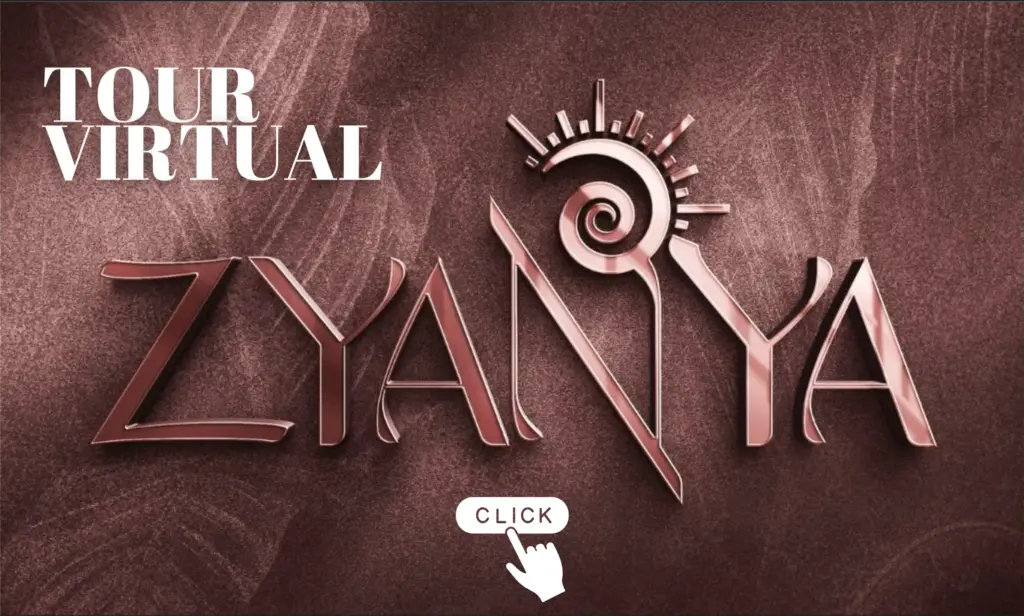 Tour Virtual. ZYANYA in Tulum , Quintan Roo, México. Development pre-sale by The Coral Properties. Logo.