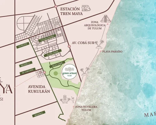 ZYANYA development LOCATION MAP in Tulum , Quintan Roo, México. Development pre-sale by The Coral Properties. ZYANYA development LOCATION MAP in Tulum , Quintan Roo, México. Development pre-sale by The Coral Properties.